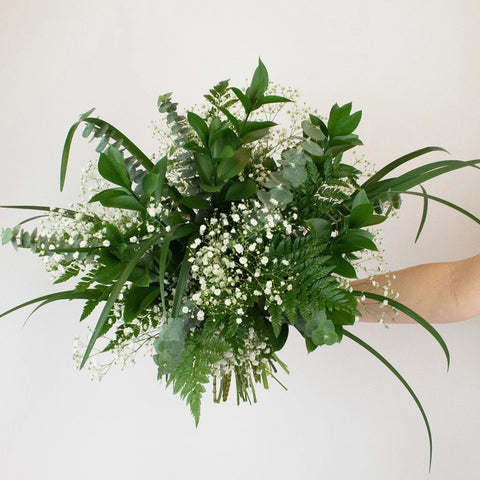 Classic Wedding Greenery DIY Flower Kit Up Close